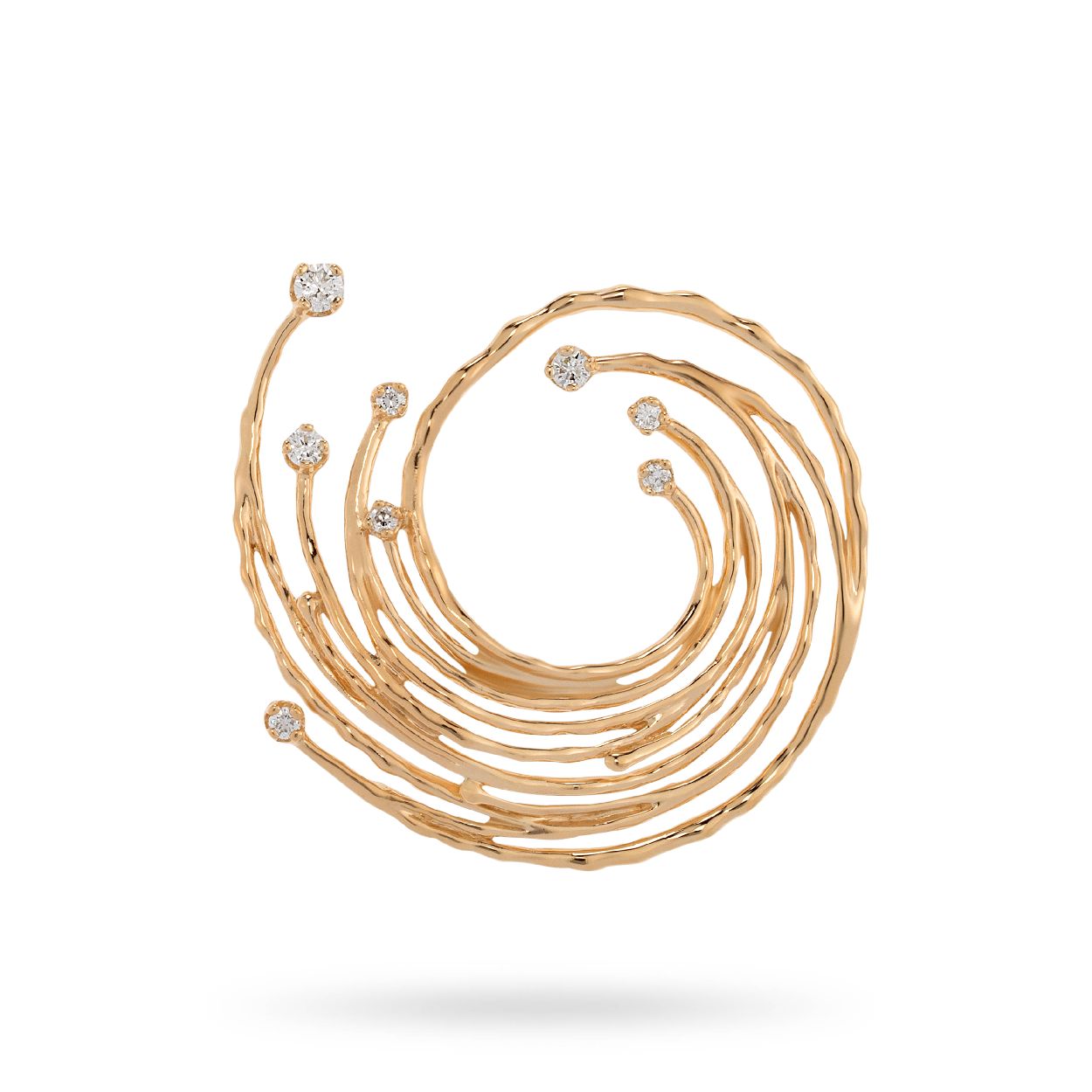 14kt gouden hanger met diamanten