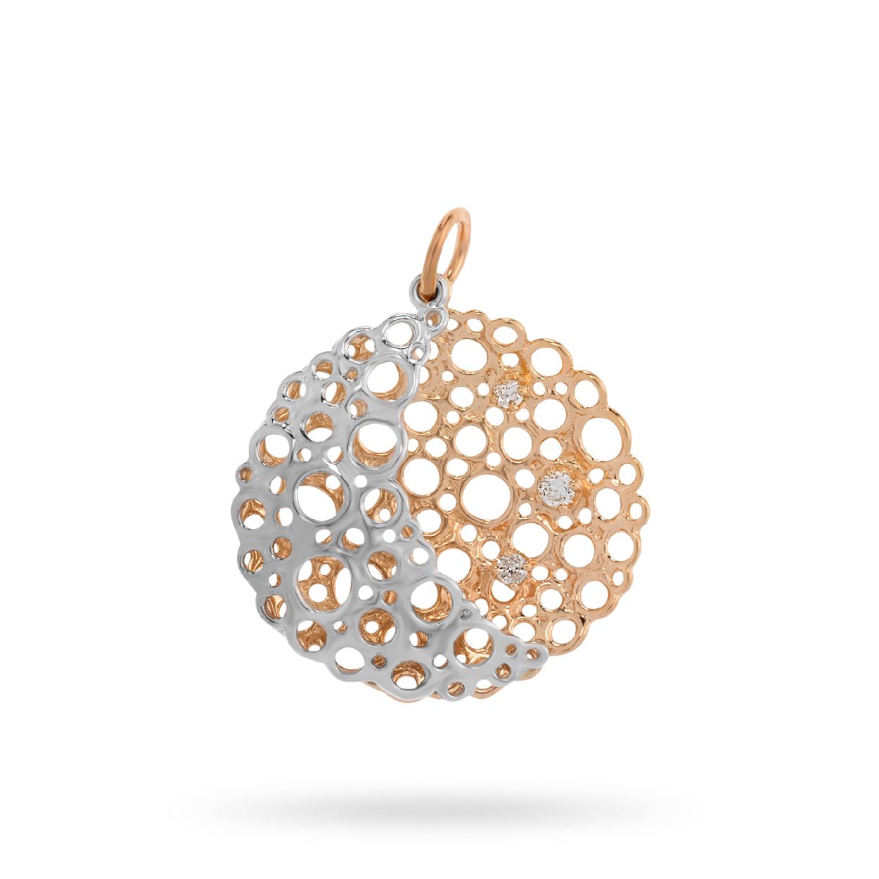 Deze hanger is van het merk Leoni. De kleur van het sieraad is wit en geelgoud. Dit sieraad bevat de edelsteen: diamant. De kleur van deze edelsteen is: turquoise.