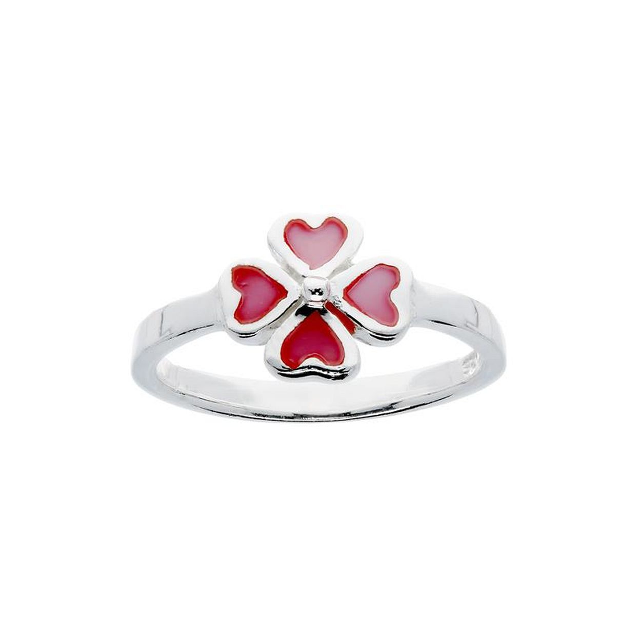 zilveren kinderring roze