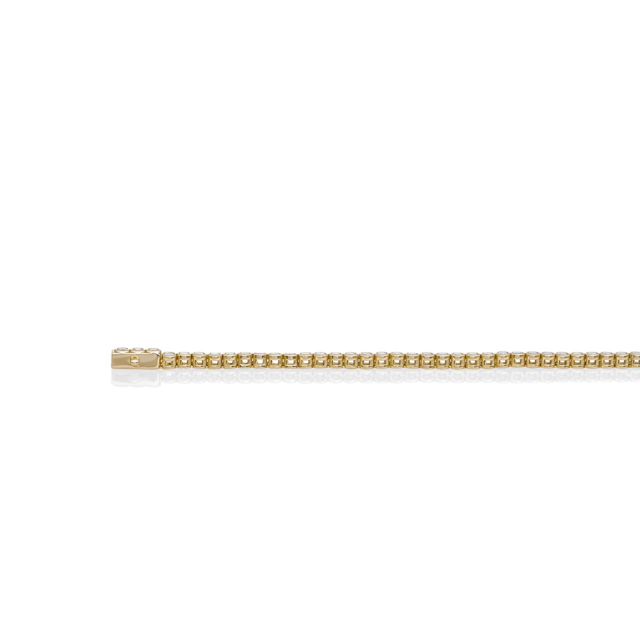 Armband | Tennis Round CZ Goud plated - Zilver - Large