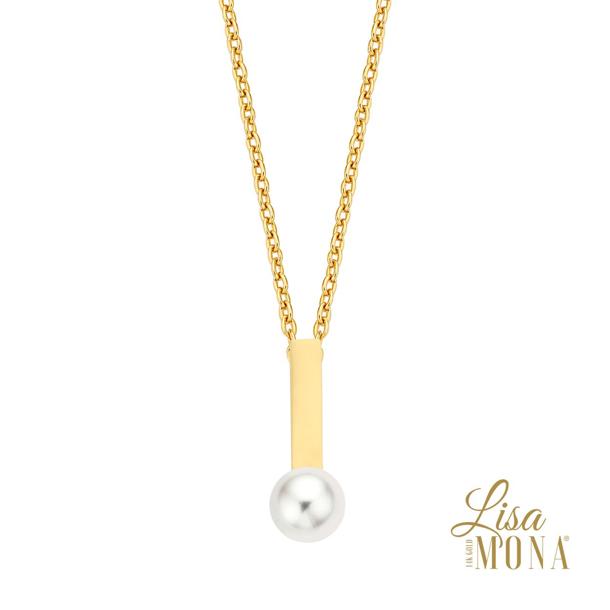 14K Geel Goud Ketting Rond 5MM FWP 38+2.5+2.5cm