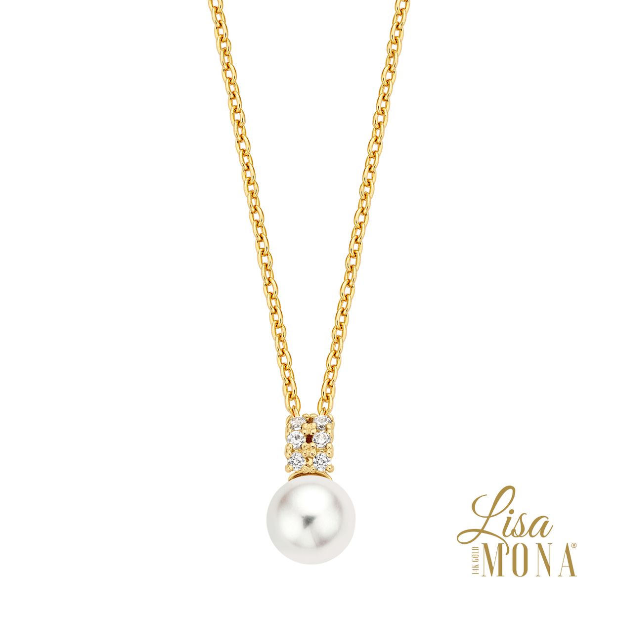 14K Geel Goud Ketting Rond 6MM FWP 38+2.5+2.5cm