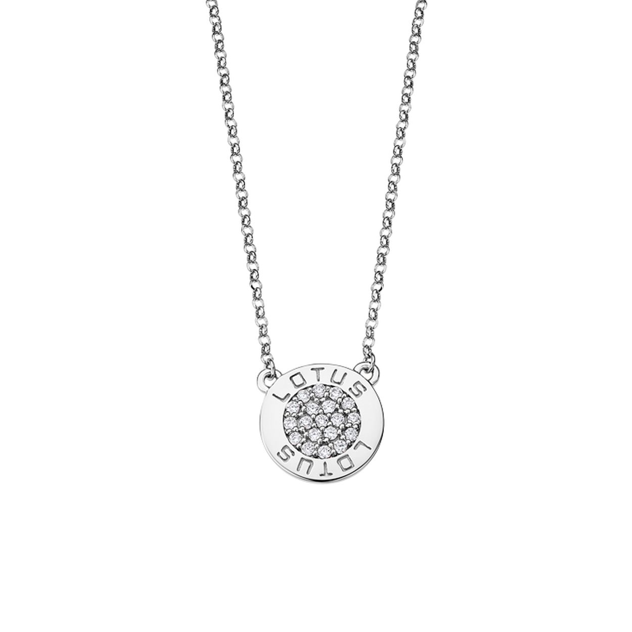 Collier in zilver met zirconium