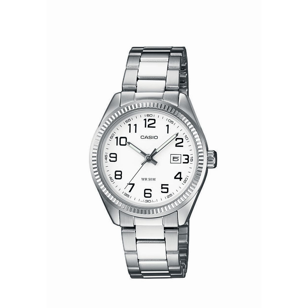 Dit dameshorloge is van het merk Casio. Het is een analoog horloge gemaakt van edelstaal
De verdere specificaties van het horloge zijn als volgt:
Glassoort: mineraal
Kastmateriaal: edelstaal
Waterdichtheid: 5 ATM
Kastkleur: Zilver
Bandmateriaal: Edelstaal
Bandkleur: Zilver
Kastmaat: 30
Wijzerplaatkleur: Wit
Kastvorm: Rond
Sluiting: Druksluiting