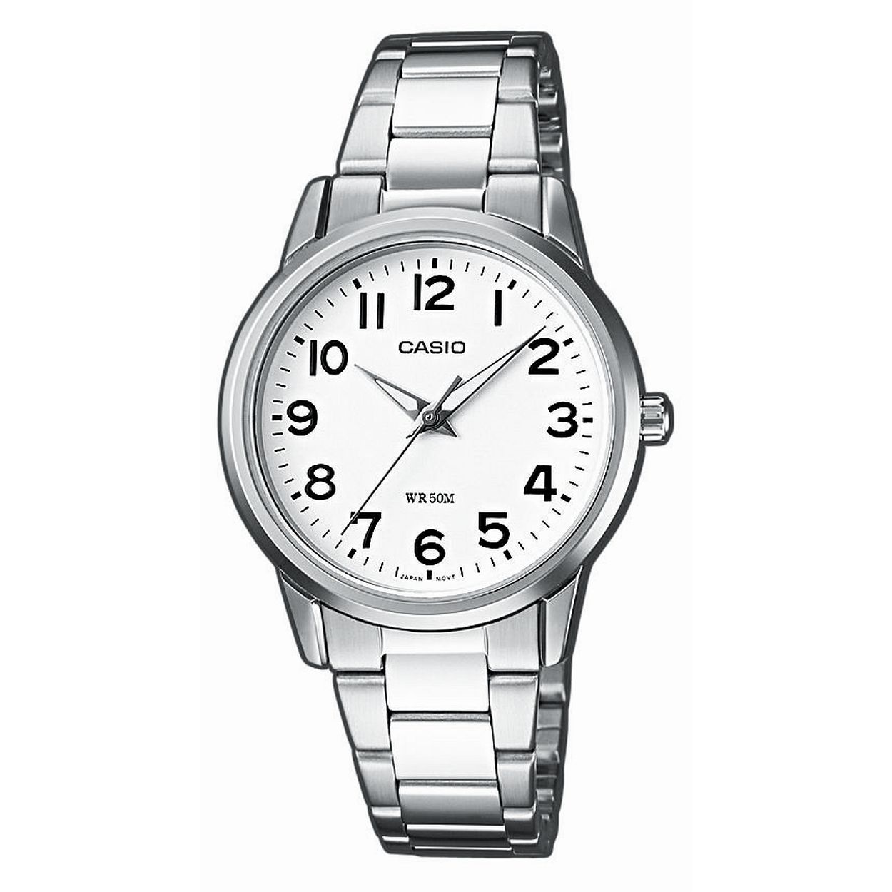 Dit dameshorloge is van het merk Casio. Het is een analoog horloge gemaakt van edelstaal
De verdere specificaties van het horloge zijn als volgt:
Glassoort: mineraal
Kastmateriaal: edelstaal
Waterdichtheid: 5 ATM
Kastkleur: Zilver
Bandmateriaal: Edelstaal
Bandkleur: Zilver
Kastmaat: 30
Wijzerplaatkleur: Wit
Kastvorm: Rond
Sluiting: Druksluiting