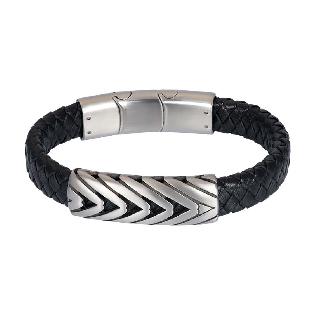 Deze armband is van het merk iXXXi Jewelry. Het herensieraad is zilver van kleur. De armband is 225 millimeter.