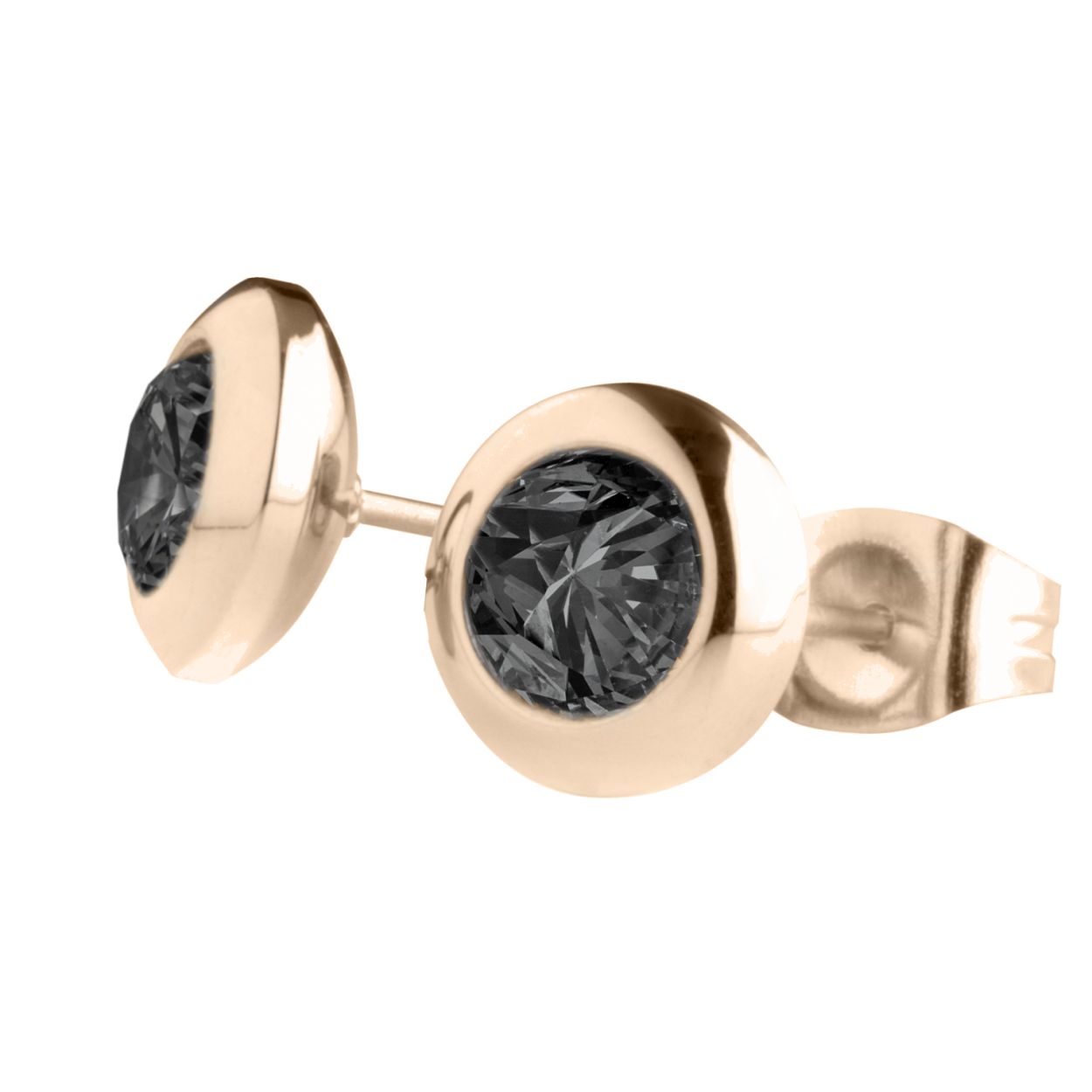 Melano friends mabel oorbellen - dames - rosekleurig - black