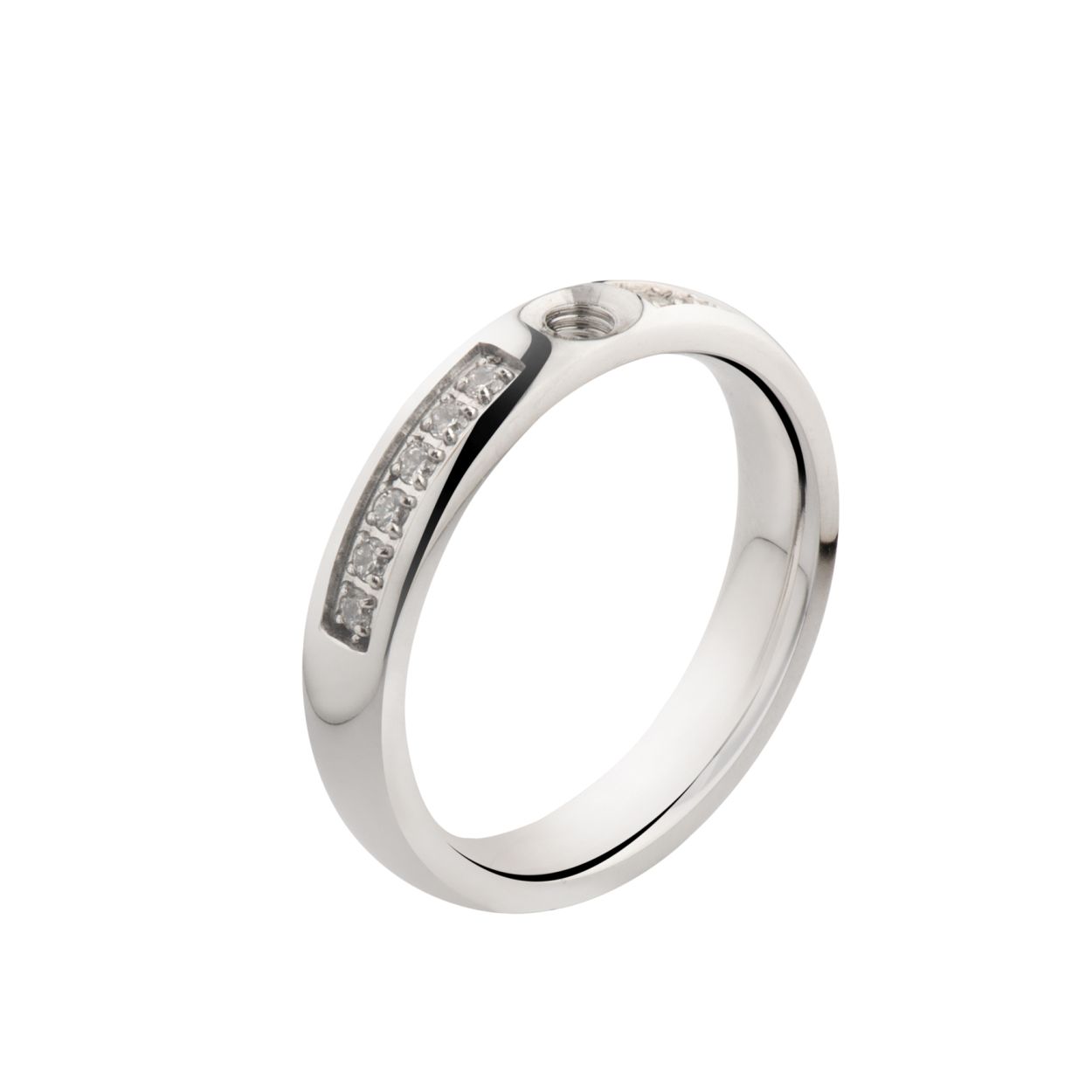 Melano twisted tracy cz ring - zilverkleurig - dames - maat 60