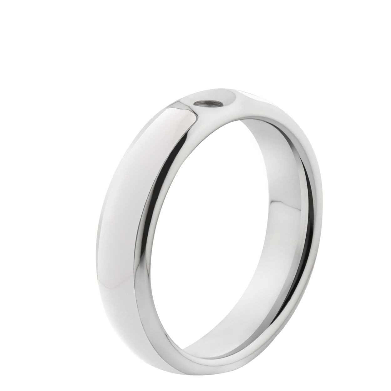 MelanO Twisted Tracy resin ring - dames - stainless steel + white resin - 5mm - maat 58