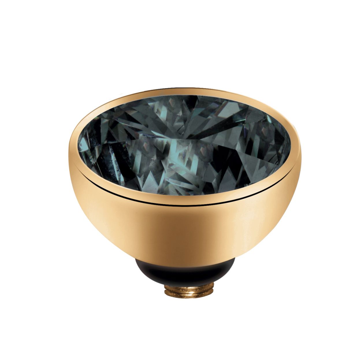Het Melano Twisted Basic cz steentje is verkrijgbaar in twee formaten en in 23 trendy kleurtjes. De zetting is vervaardigd uit edelstaal en het steentje zelf uit Zirkonia of Swarovski® kristallen. KLEUR IS IN HET ECHT GOUD MET ZWART!!