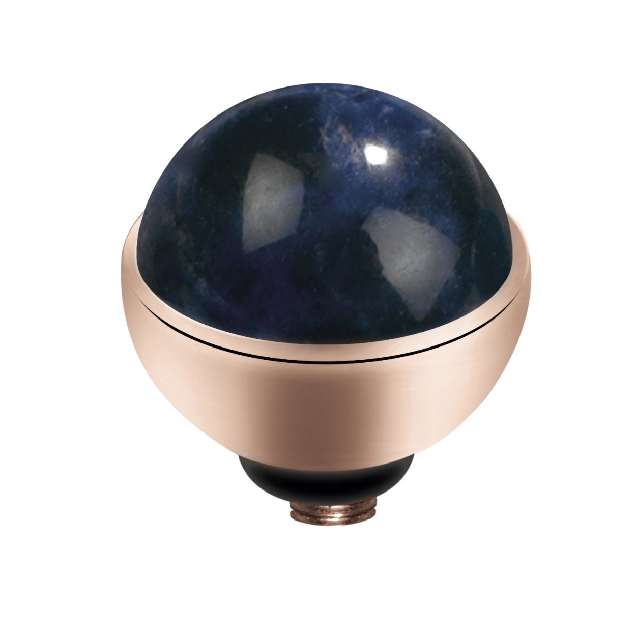MelanO Twisted Gem Stone Meddy - dames - ros�goudkleurig + sodalite - 6mm