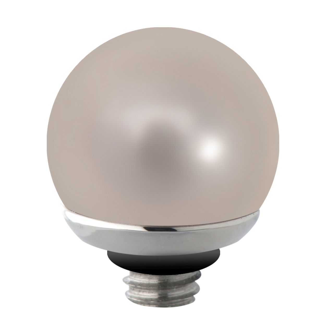 Melano twisted parel steentje - white - zilverkleurig - dames