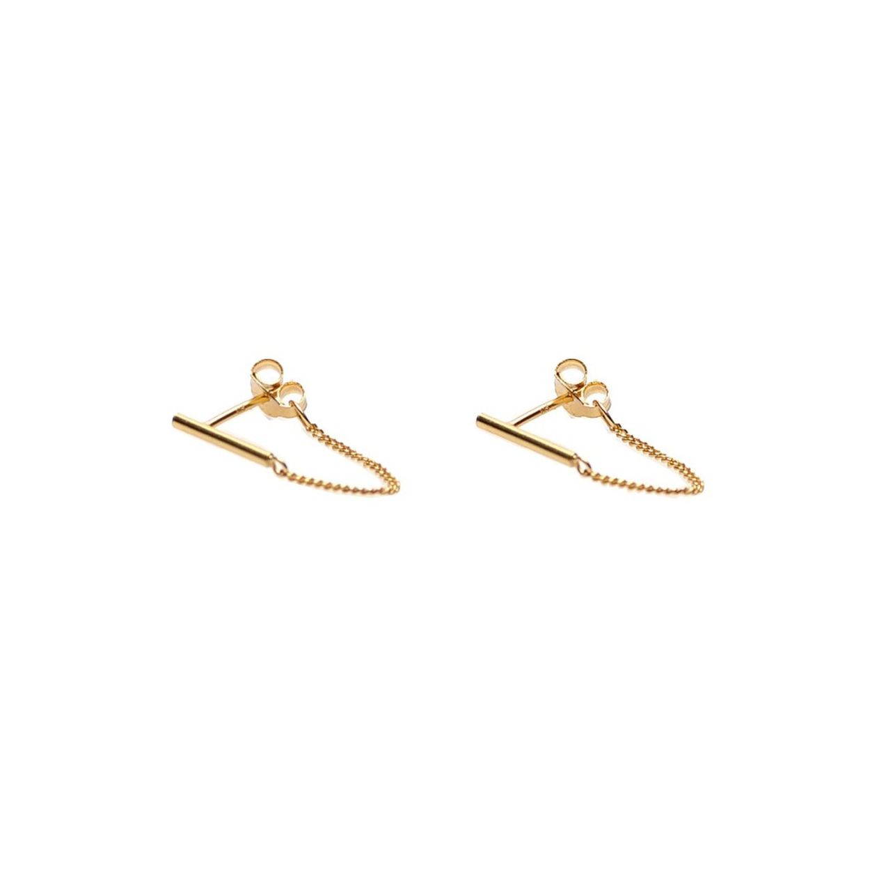 Karma Chain Tubes Round Silver Goldplated earstuds
(54)