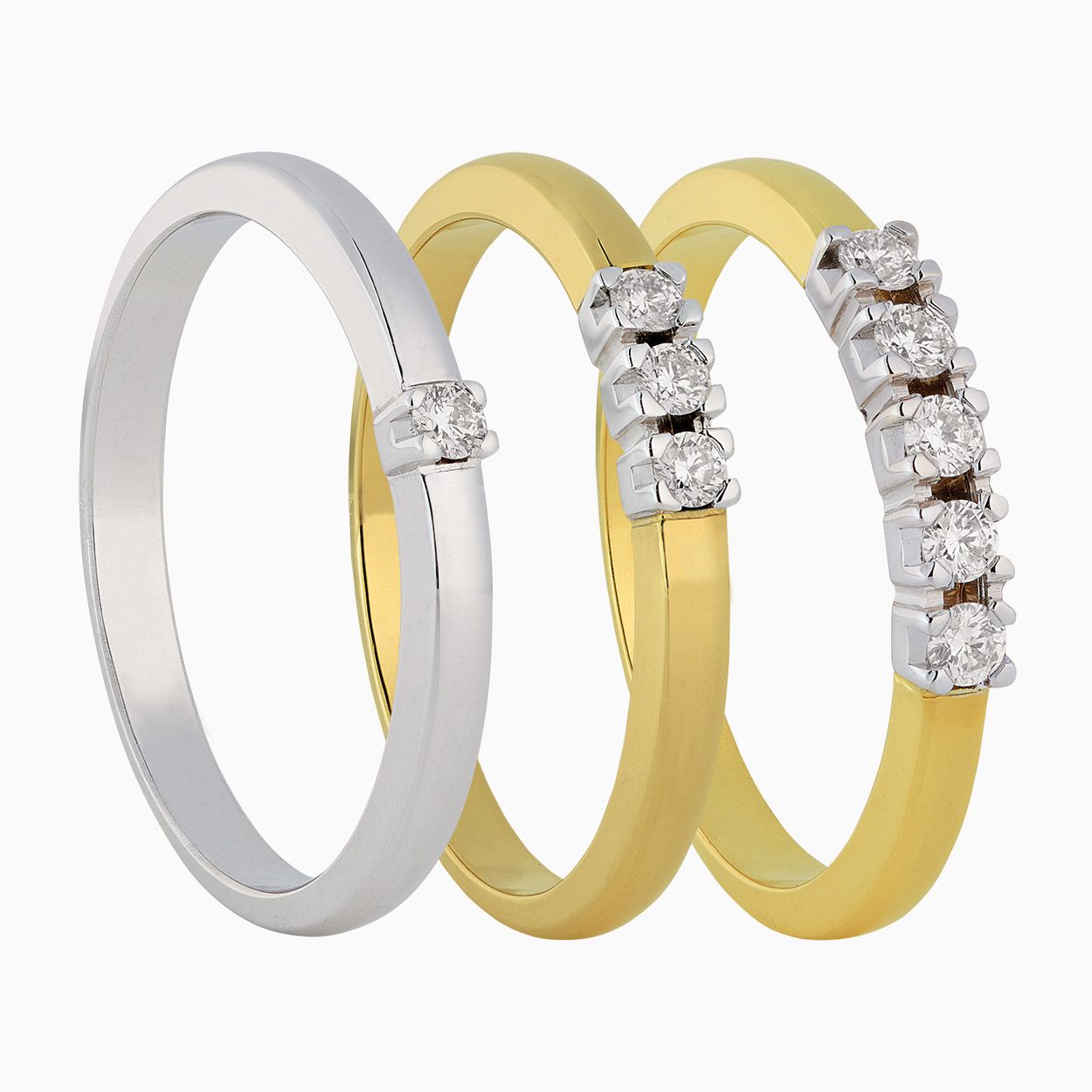 M202-7X7 Ring met 0,49 crt diamant