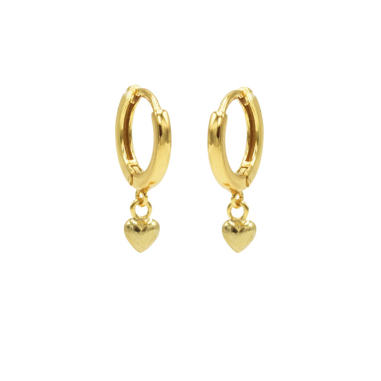 Dit zijn onze scharnierende hoepels met 3d hart. Het hart is 5 mm breed en 5 mm lang. Ze zijn verkrijgbaar in zilver of met een 14K gouden plating. Alle effen scharnierende hoepels hebben een diameter van 12 mm.