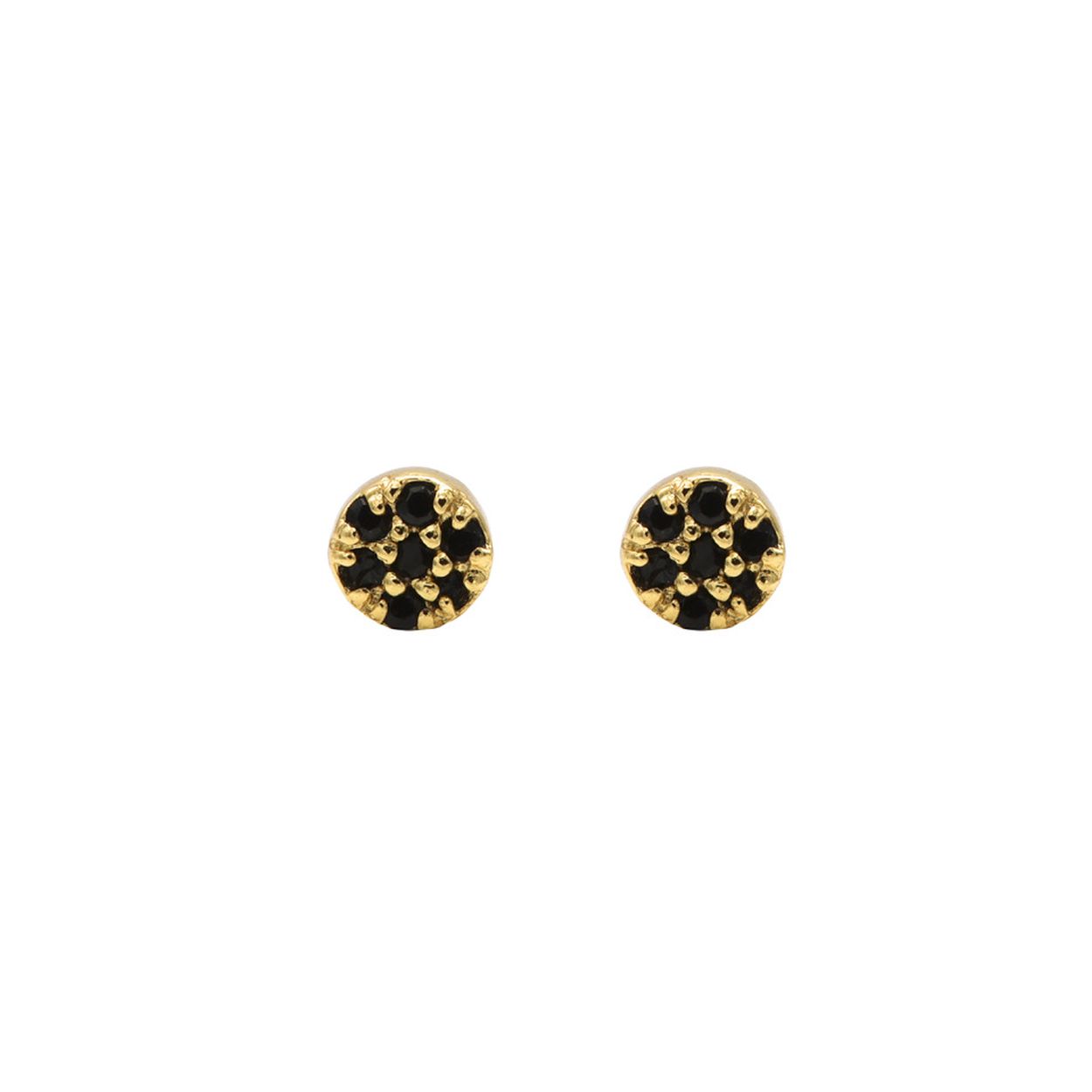 Karma Zwart Zirconia Symbols Disc Goudkleurig