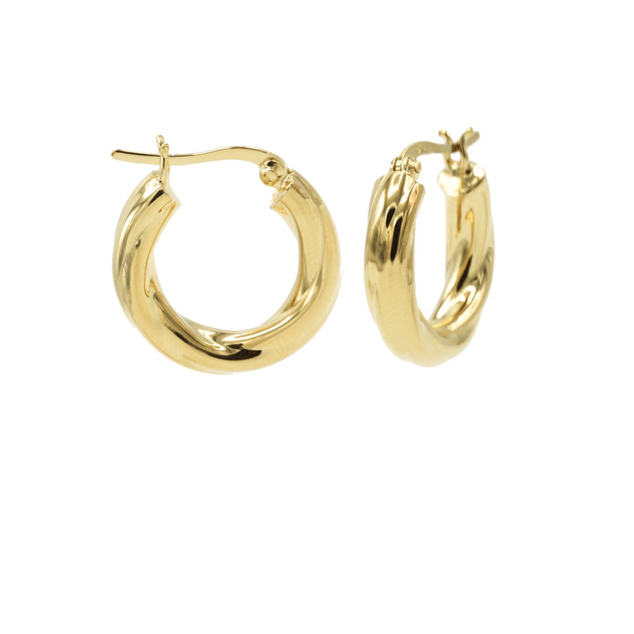 Plain Loose Twister Hoops Goldplated SMALL