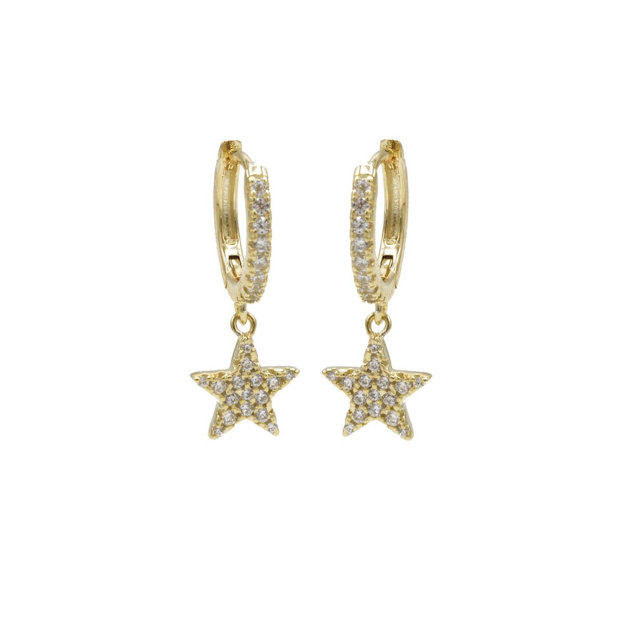 Zirconia Hoops Ster Goudkleurig