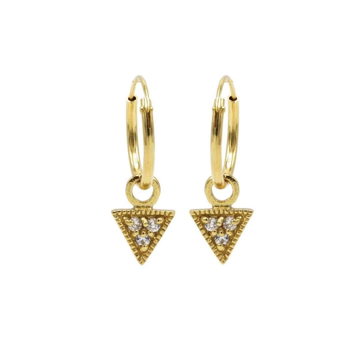 Hoops Symbols Triple Zirkonia Triangle