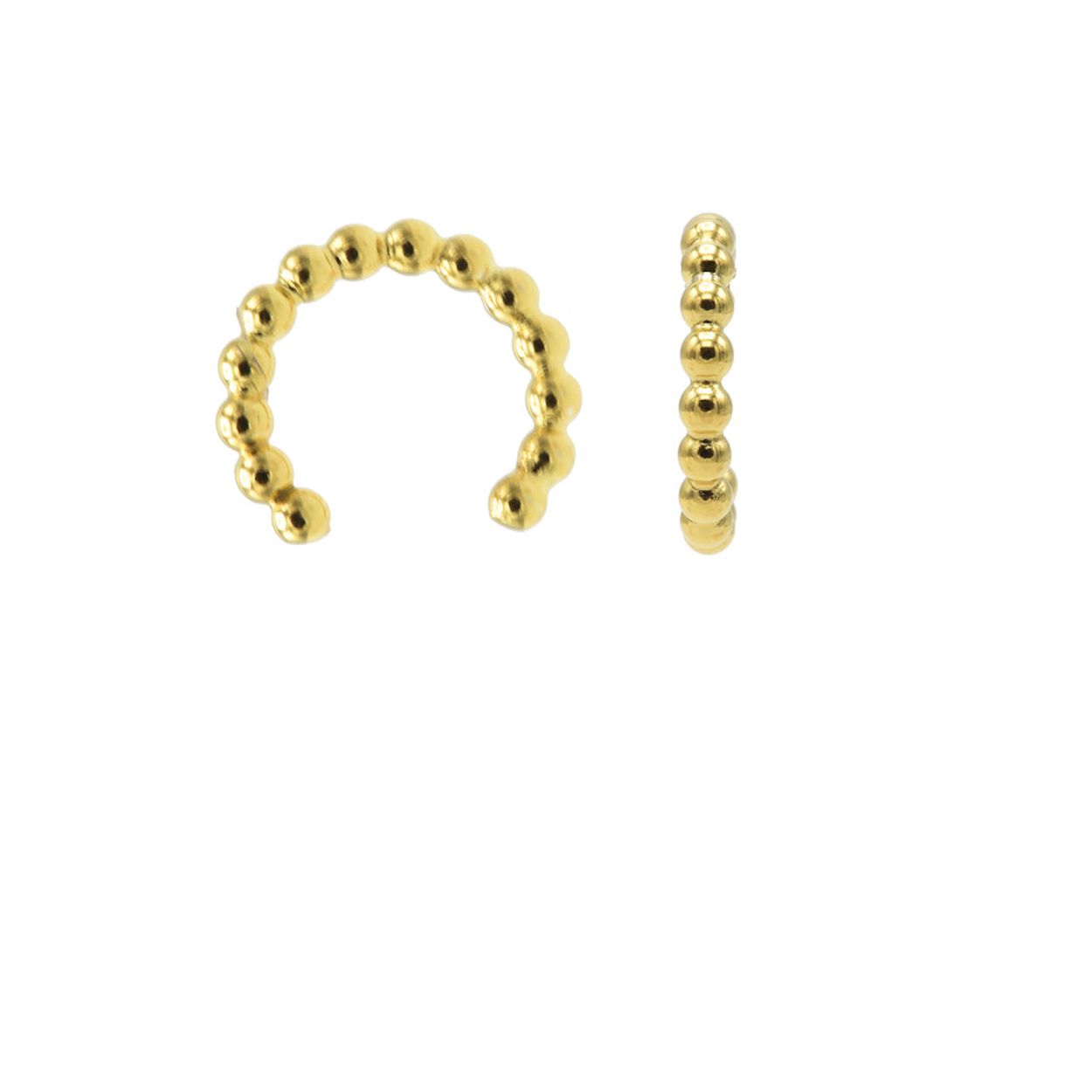 Zilver vergulde earcuff dots, 1 piece