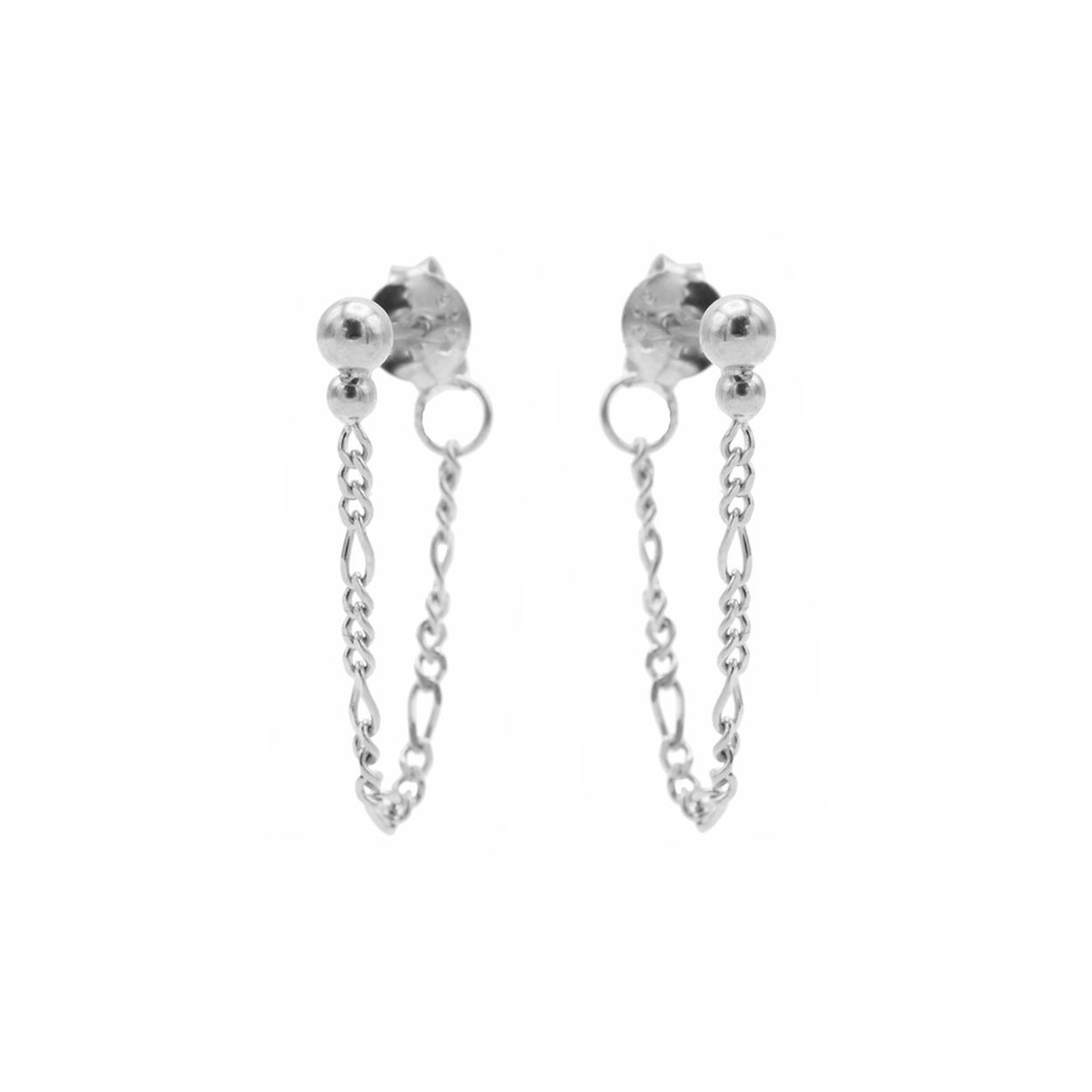 Karma Chain Figaro Double Dot Silver