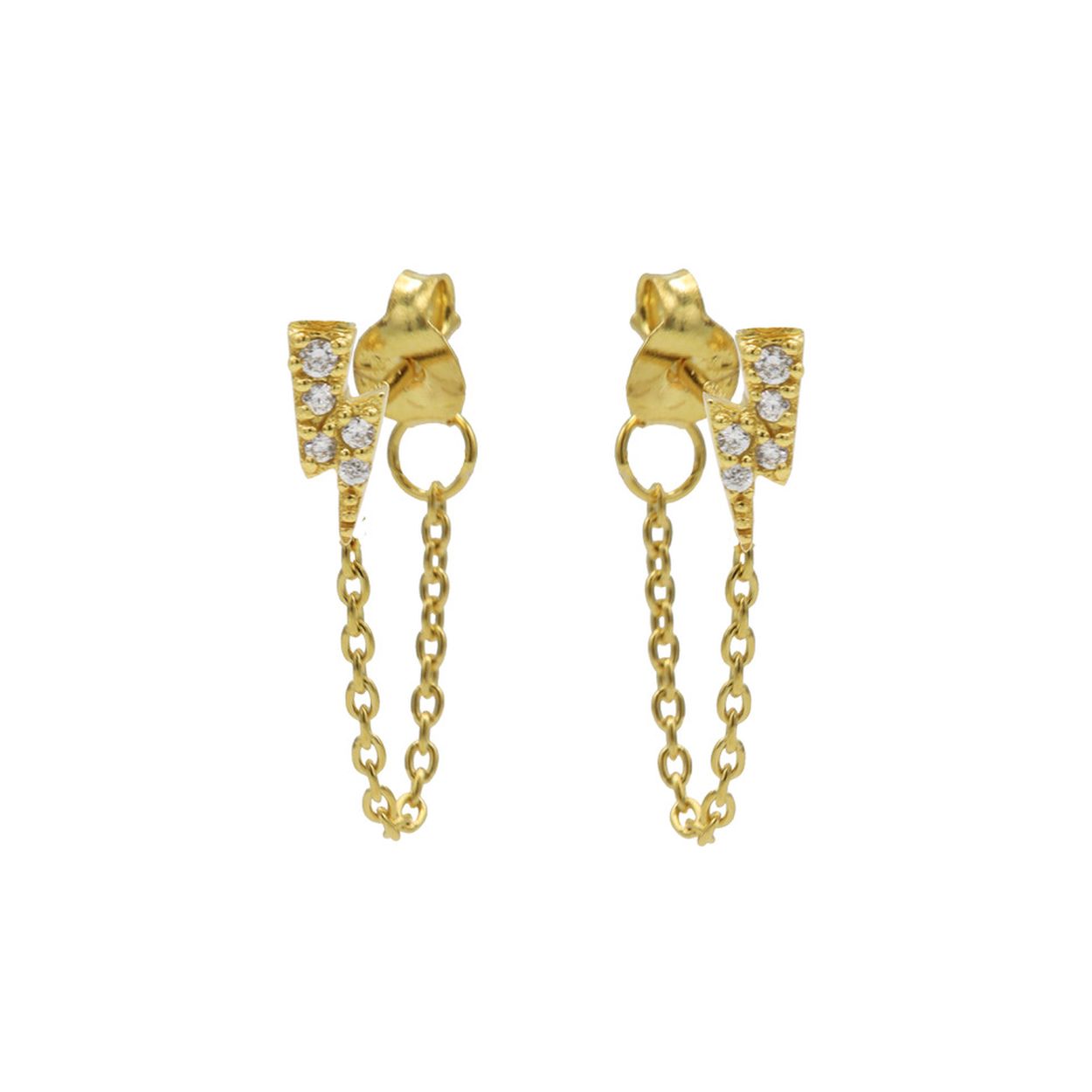 Chain Zirconia Lightning Zilver