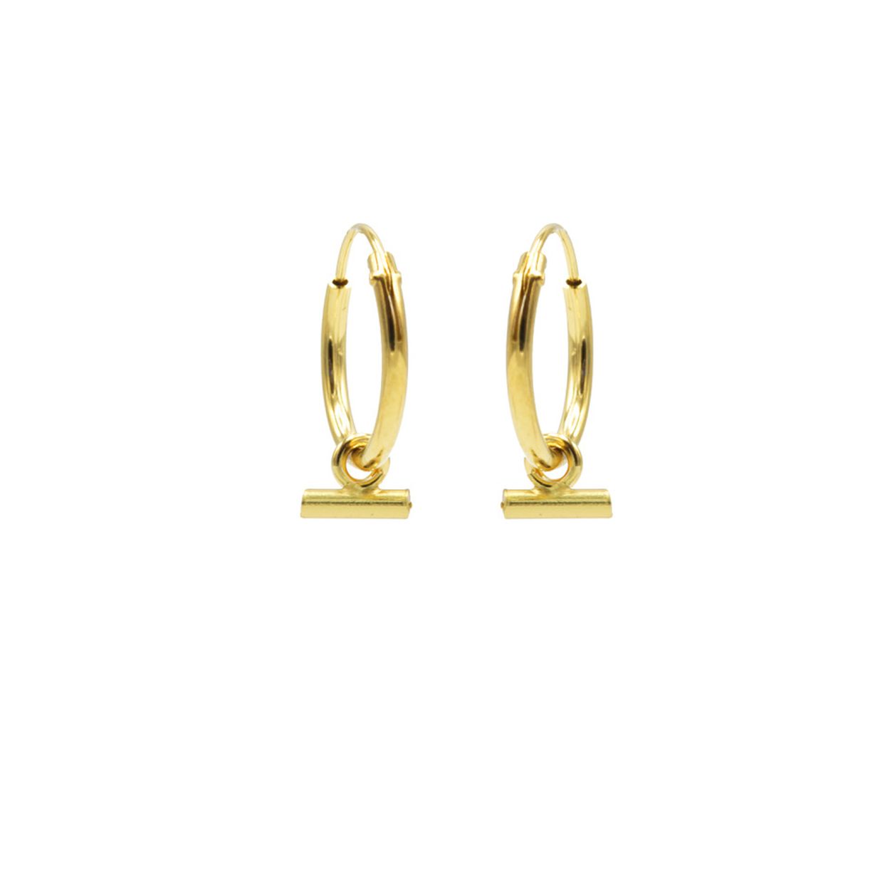 Hoops Symbols Horizontal Tube Goldplated