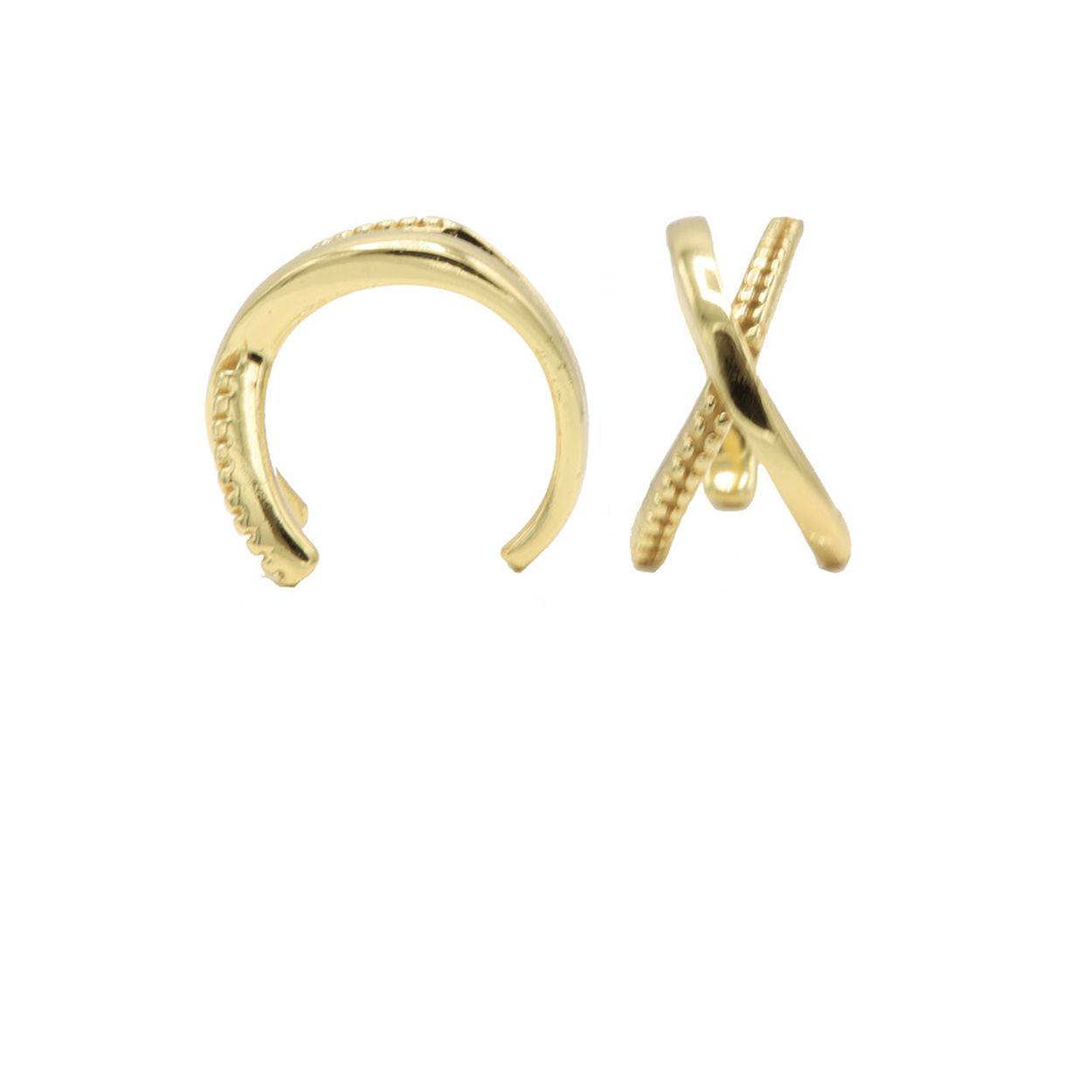 EARCUFF zilver geelgoud verguld