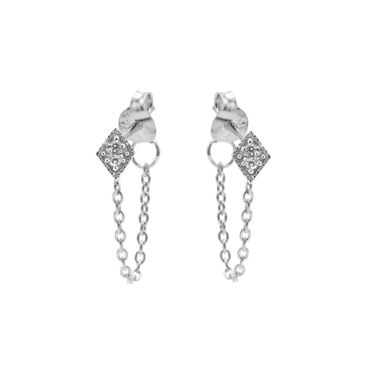 Oorhangers Zirconia Diamant 2 Zilver
(6)
