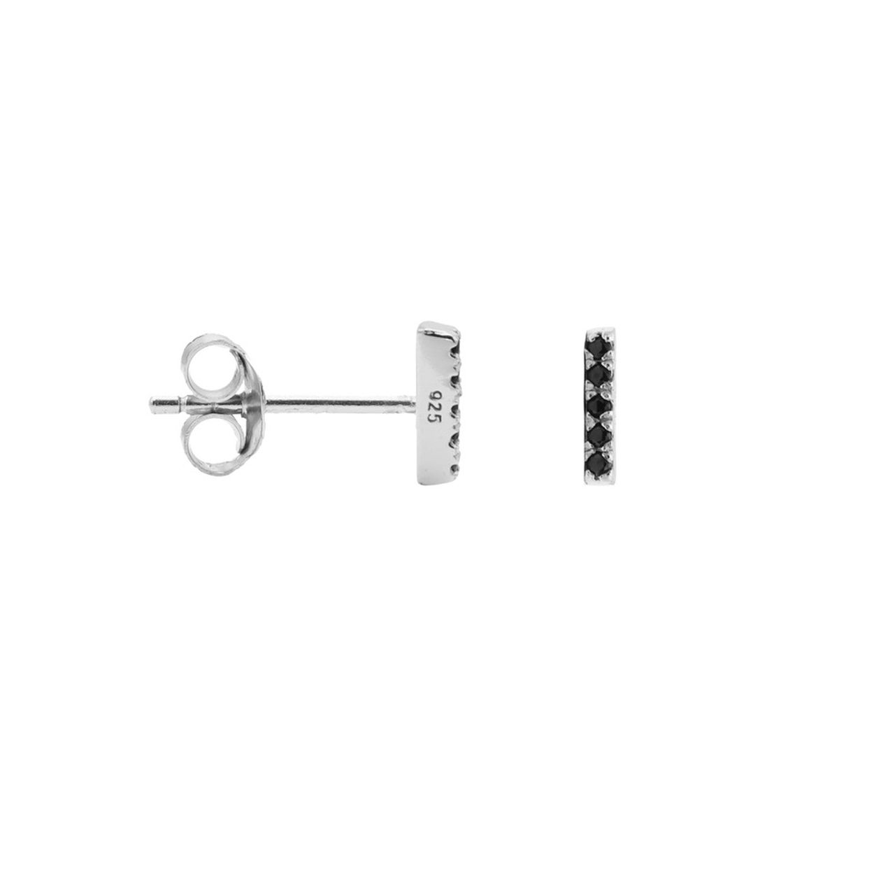 Karma Zwart Zirconia Symbols Tube Zilver