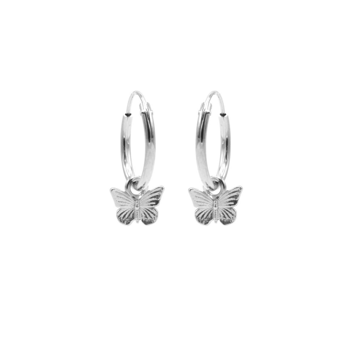 Hoops Symbols Butterfly Silver