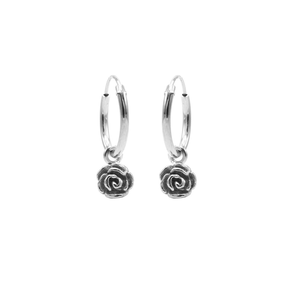Hoops Symbols Flower Rose Silver