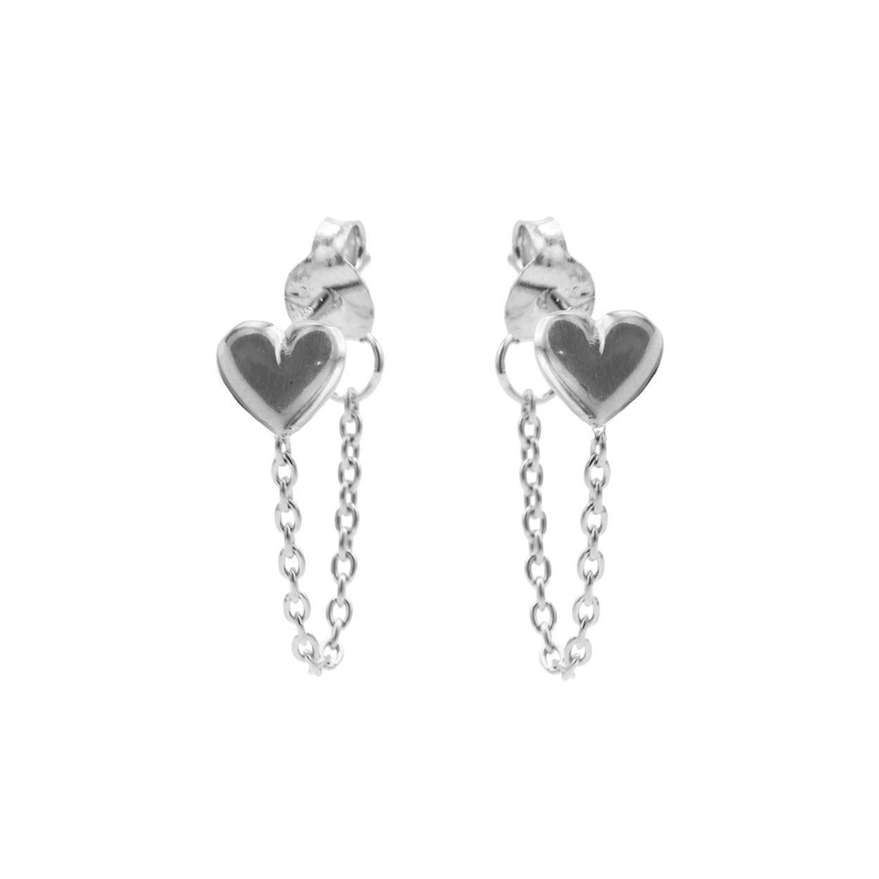 Oorhangers Heart Zilver
((14&23)