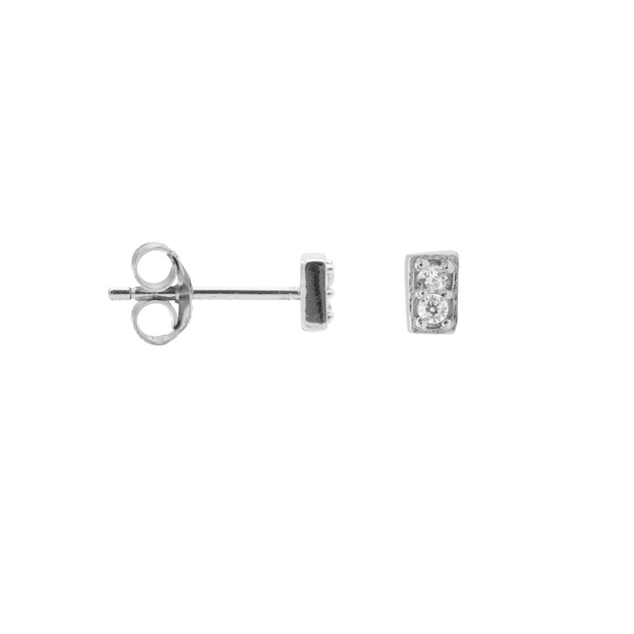 Zirkonia Symbols Rectangle Zilver