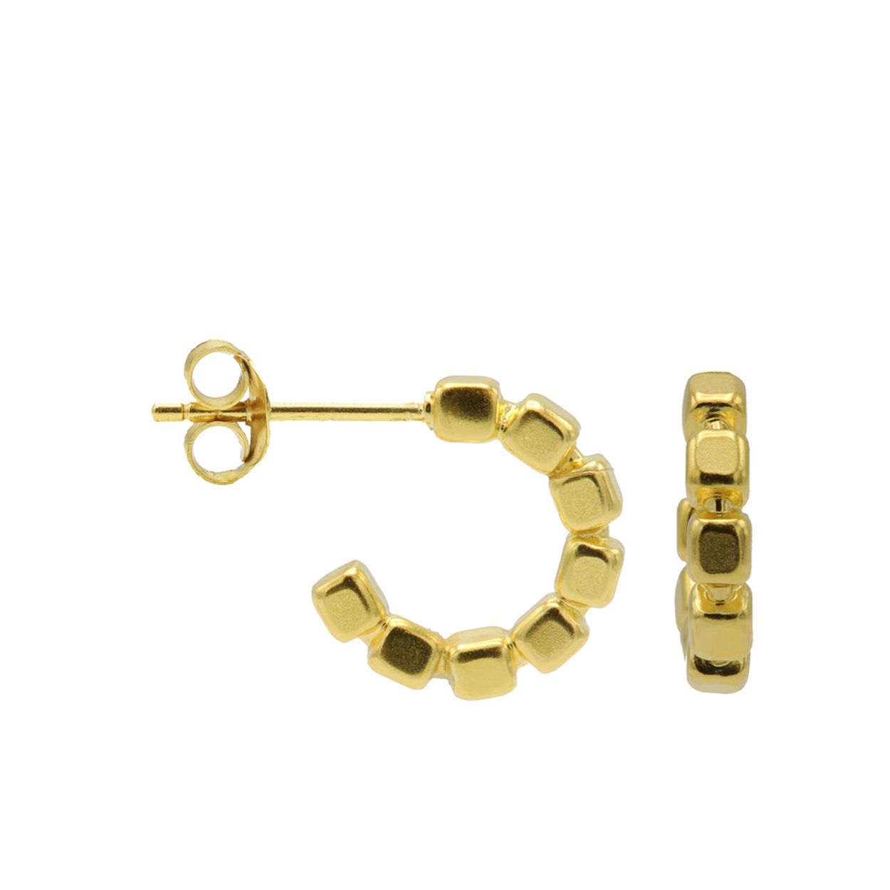 Prachtige zilver verguld oorbellen voor dames.