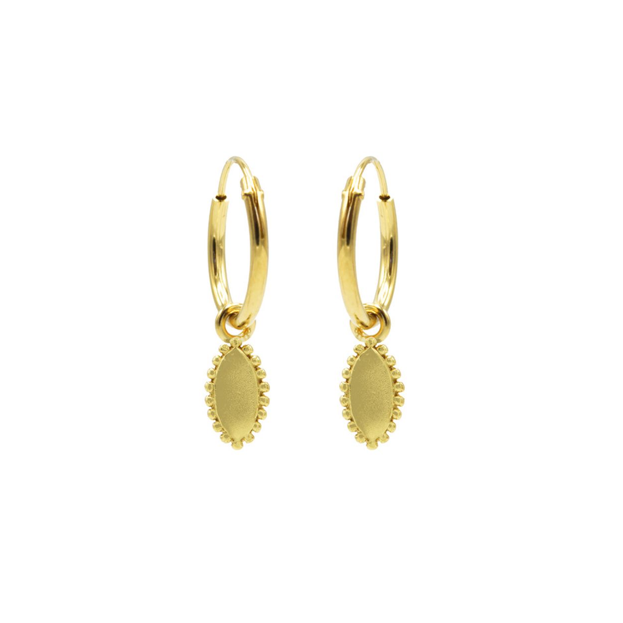 Creolen Pointy Ovaal Goud verguld