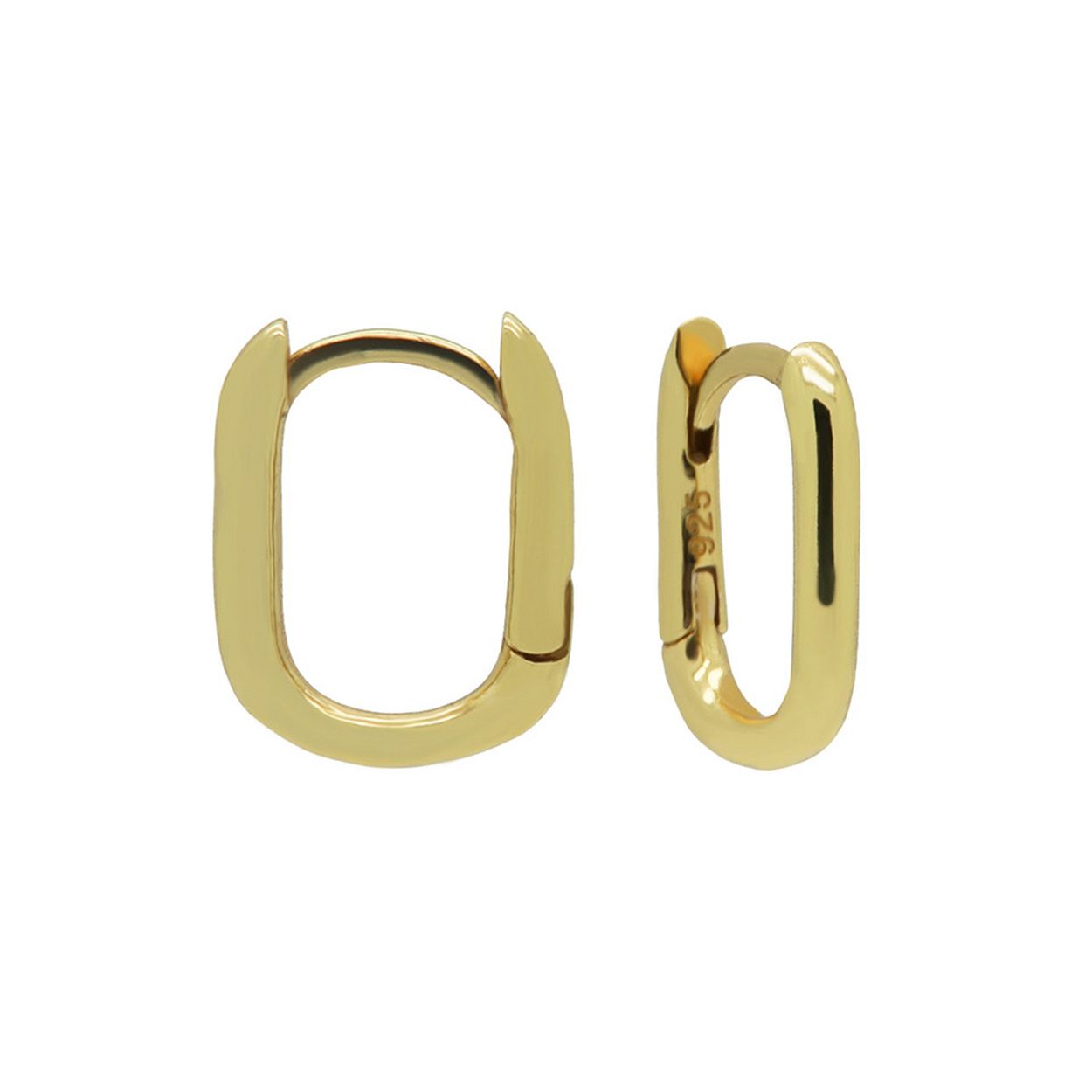 Plain Hinged Hoops Round Square Goldplated 12MM