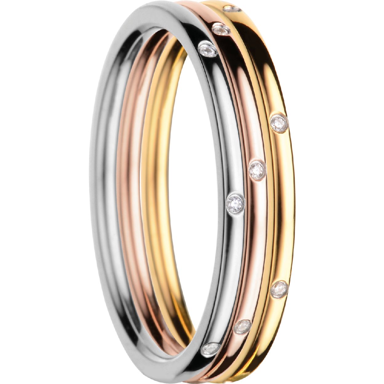 Dit is een prachtige ring van het merk Bering. Dit sieraad is gemaakt van edelstaal. De maat is: 55