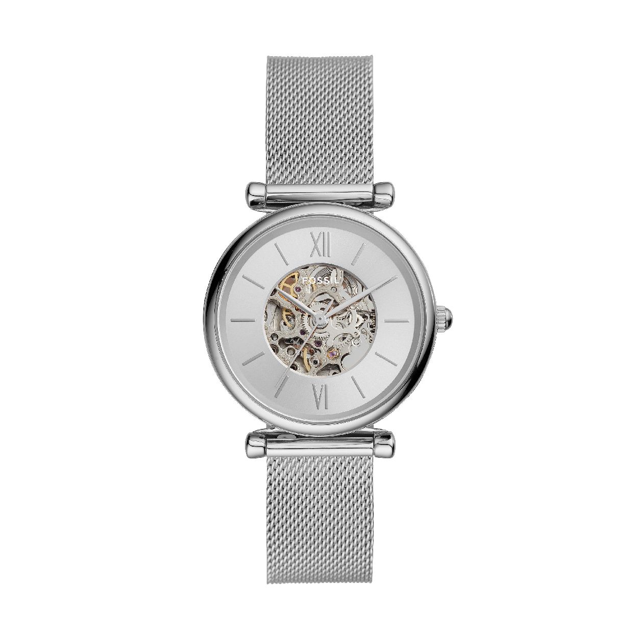 Dit dameshorloge is van het merk Fossil. Het is een  horloge met een band gemaakt van edelstaal . De diameter van de kast is 35 mm.
De verdere specificaties van het horloge zijn als volgt:
Bandbreedte (mm): 16
Kastmateriaal: edelstaal
Techniek: automatisch
