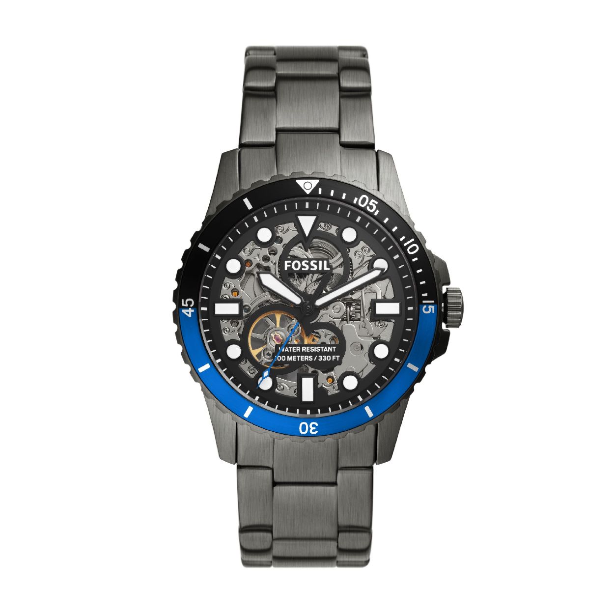 Dit herenhorloge is van het merk Fossil. Het is een  horloge met een band gemaakt van edelstaal. De diameter van de kast is 42 mm.
De verdere specificaties van het horloge zijn als volgt:
Bandbreedte (mm): 22
Kastmateriaal: edelstaal
Techniek: automatisch