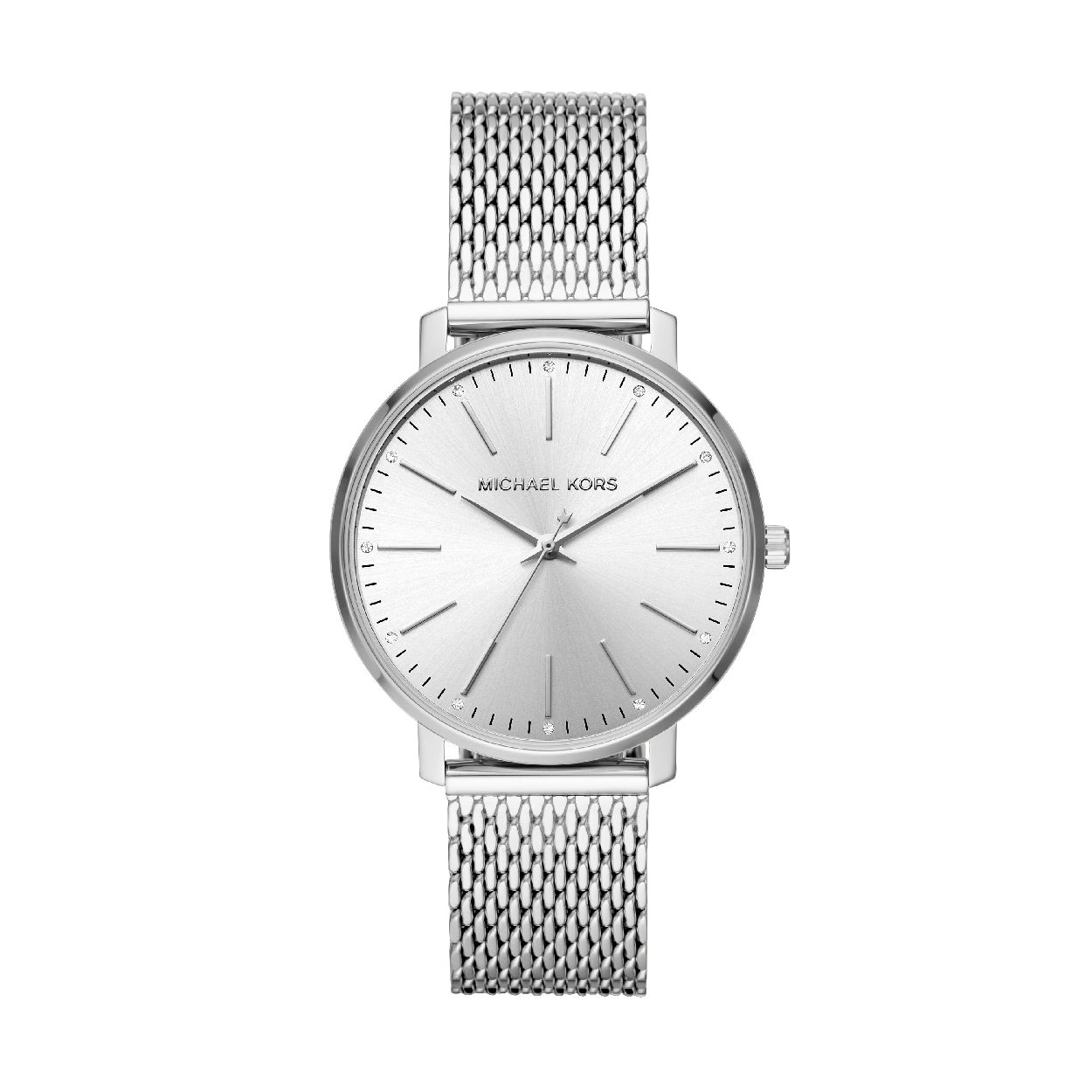 Michael Kors dames polshorloge collectie Pyper. Staal met stalen band. 5 ATM waterdicht.
