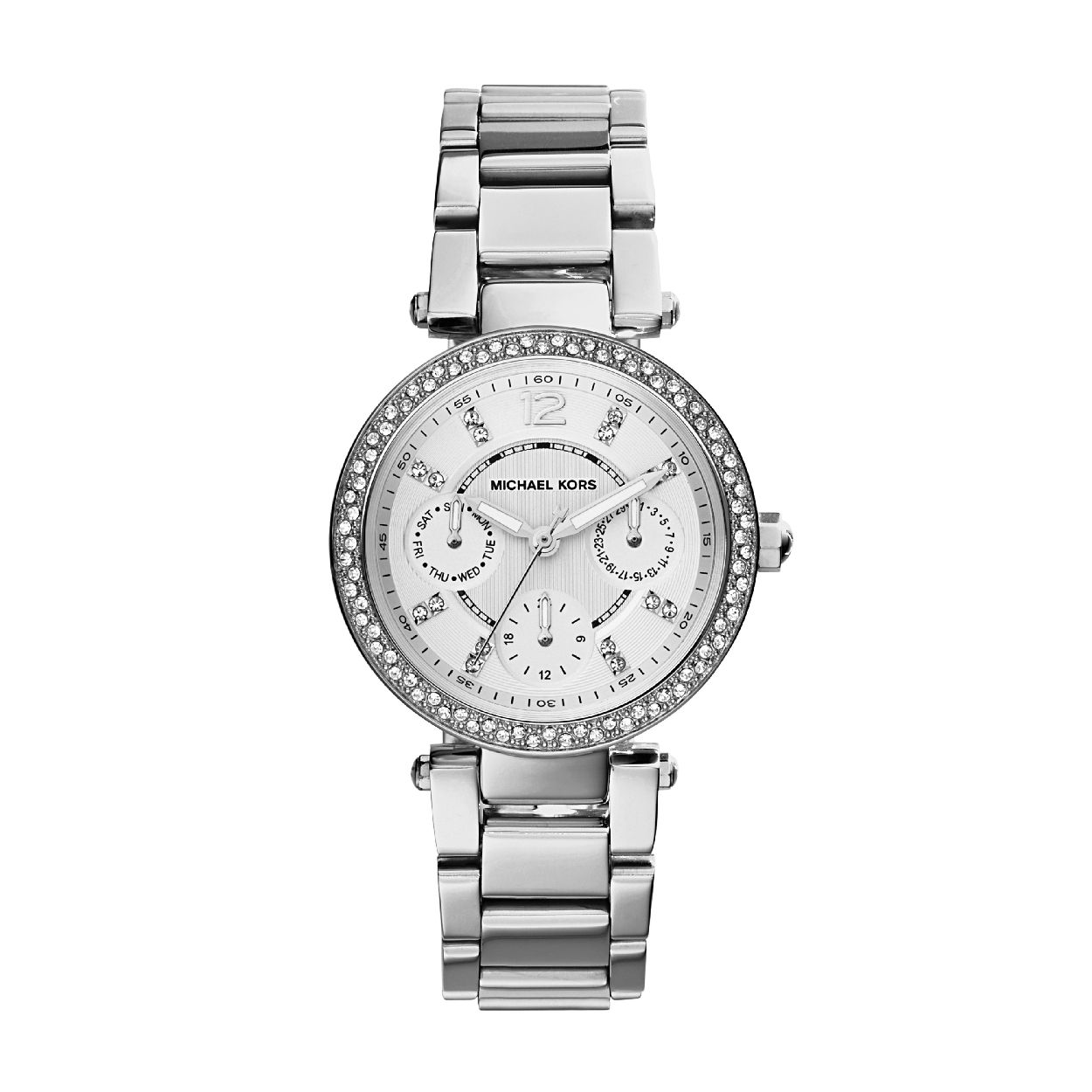 Dit dameshorloge is van het merk Michael Kors. Het is een chrono horloge met een band gemaakt van edelstaal. De diameter van de kast is 33 mm.
De verdere specificaties van het horloge zijn als volgt:
Bandbreedte (mm): 10
Kastmateriaal: edelstaal
Techniek: quartz