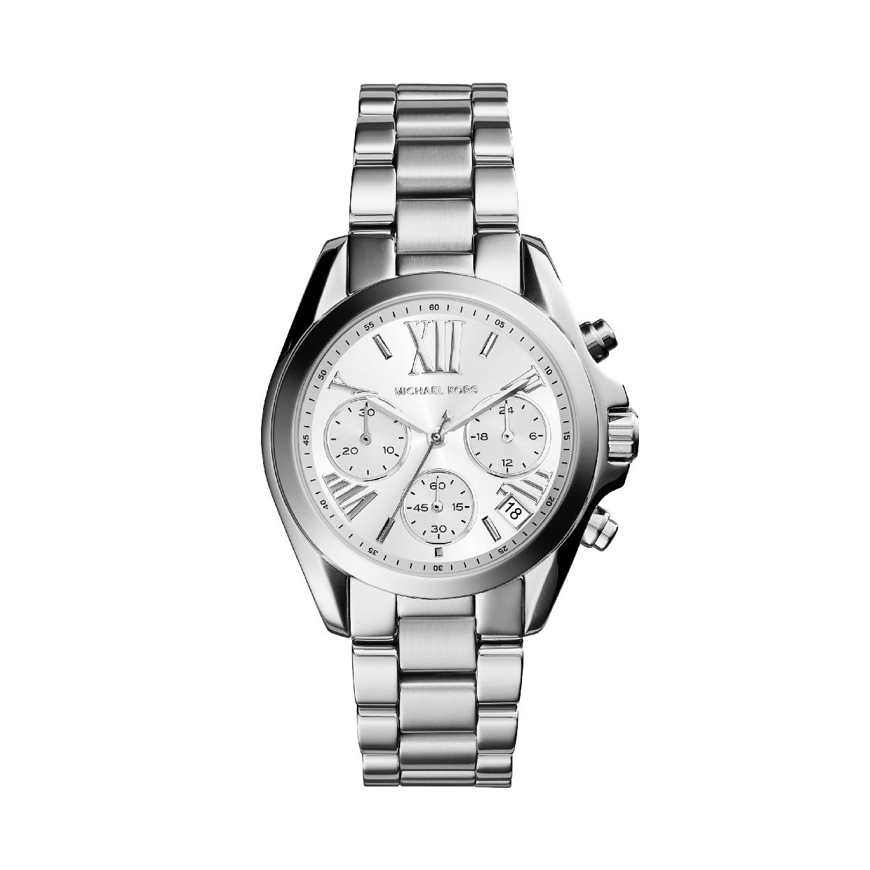 Dit dameshorloge is van het merk Michael Kors. Het is een chrono horloge met een band gemaakt van edelstaal. De diameter van de kast is 36 mm.
De verdere specificaties van het horloge zijn als volgt:
Bandbreedte (mm): 18
Kastmateriaal: edelstaal
Techniek: quartz