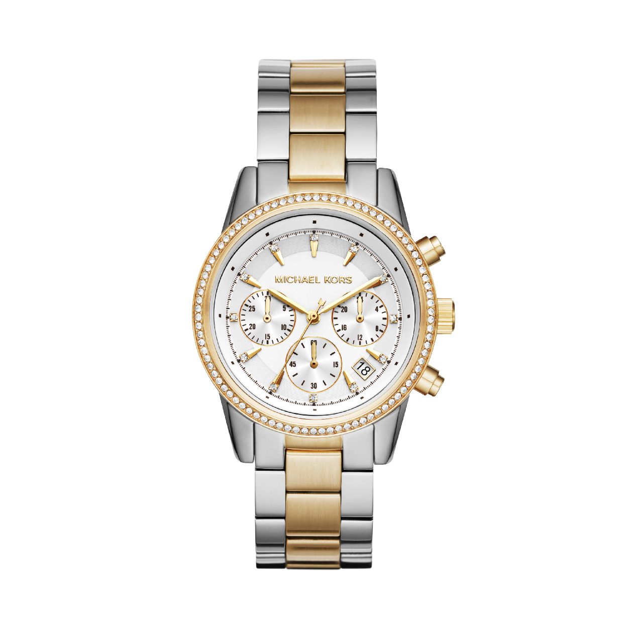 Dit dameshorloge is van het merk Michael Kors. Het is een chrono horloge met een band gemaakt van edelstaal. De diameter van de kast is 37 mm.
De verdere specificaties van het horloge zijn als volgt:
Bandbreedte (mm): 18
Kastmateriaal: edelstaal
Techniek: quartz