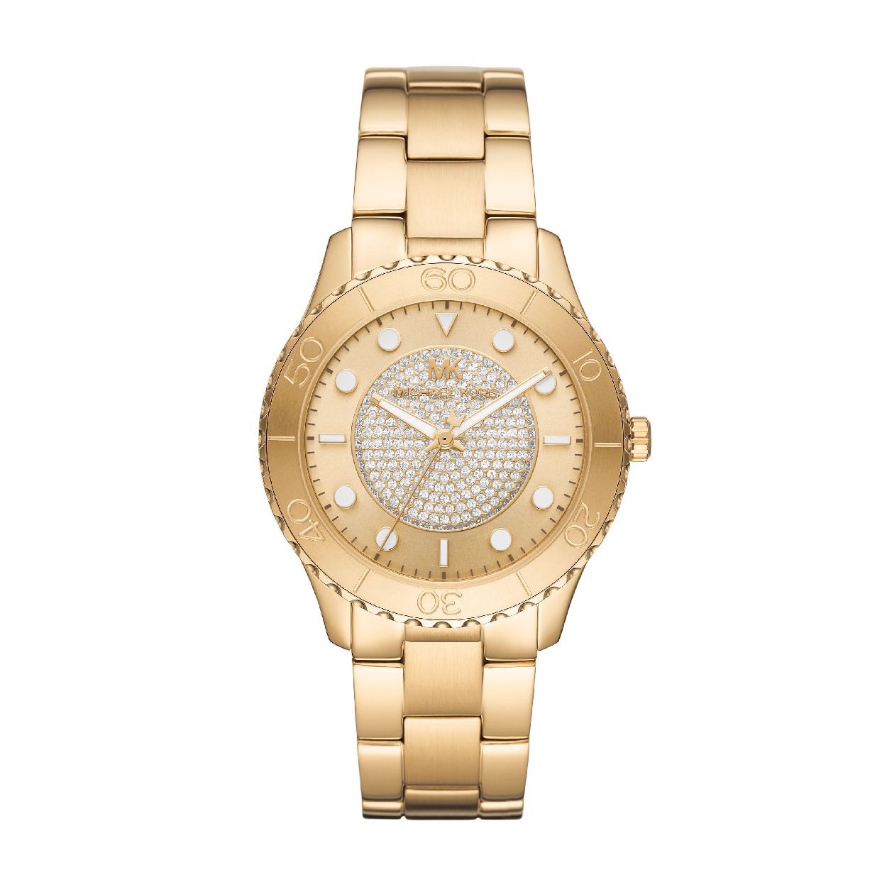 Dit dameshorloge is van het merk Michael Kors. Het is een horloge gemaakt van edelstaal. De diameter van de kast is 40 mm.
 De verdere specificaties van het horloge zijn als volgt:
Bandbreedte (mm): 20
Kastmateriaal: edelstaal
Techniek: quartz