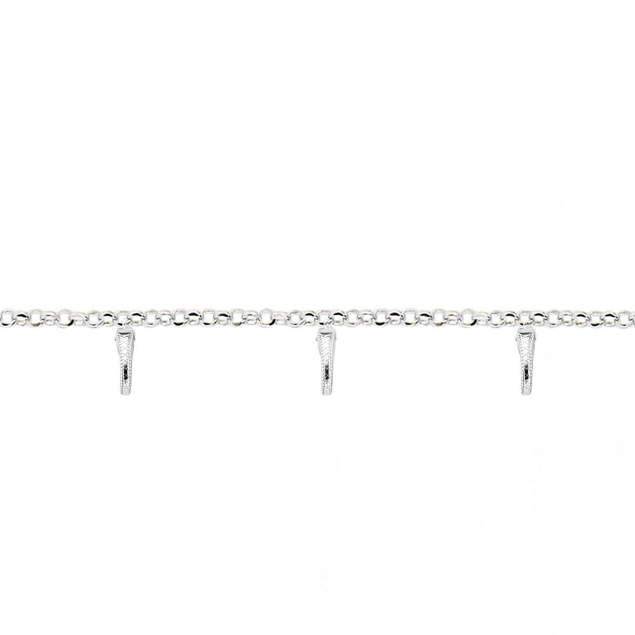 COLLIER JAZZ 925 ZILVER MET DRIE MONOGRAM CLIPS BIJGEVOEGD