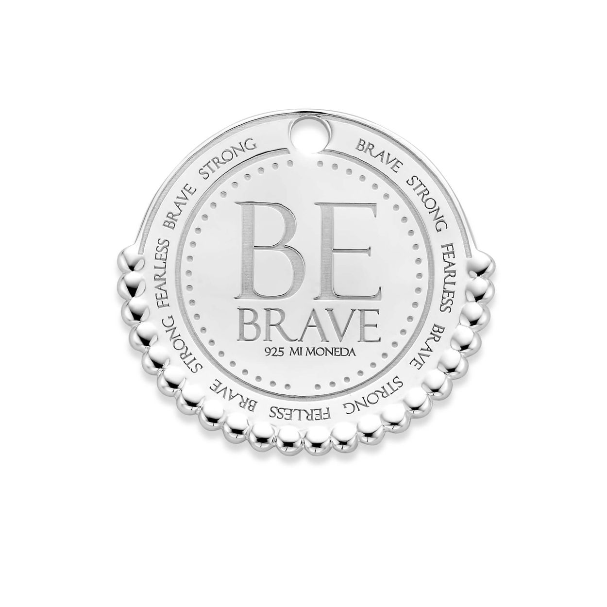MMM BRAVE TAG ROUND 20MM 925 ZILVER