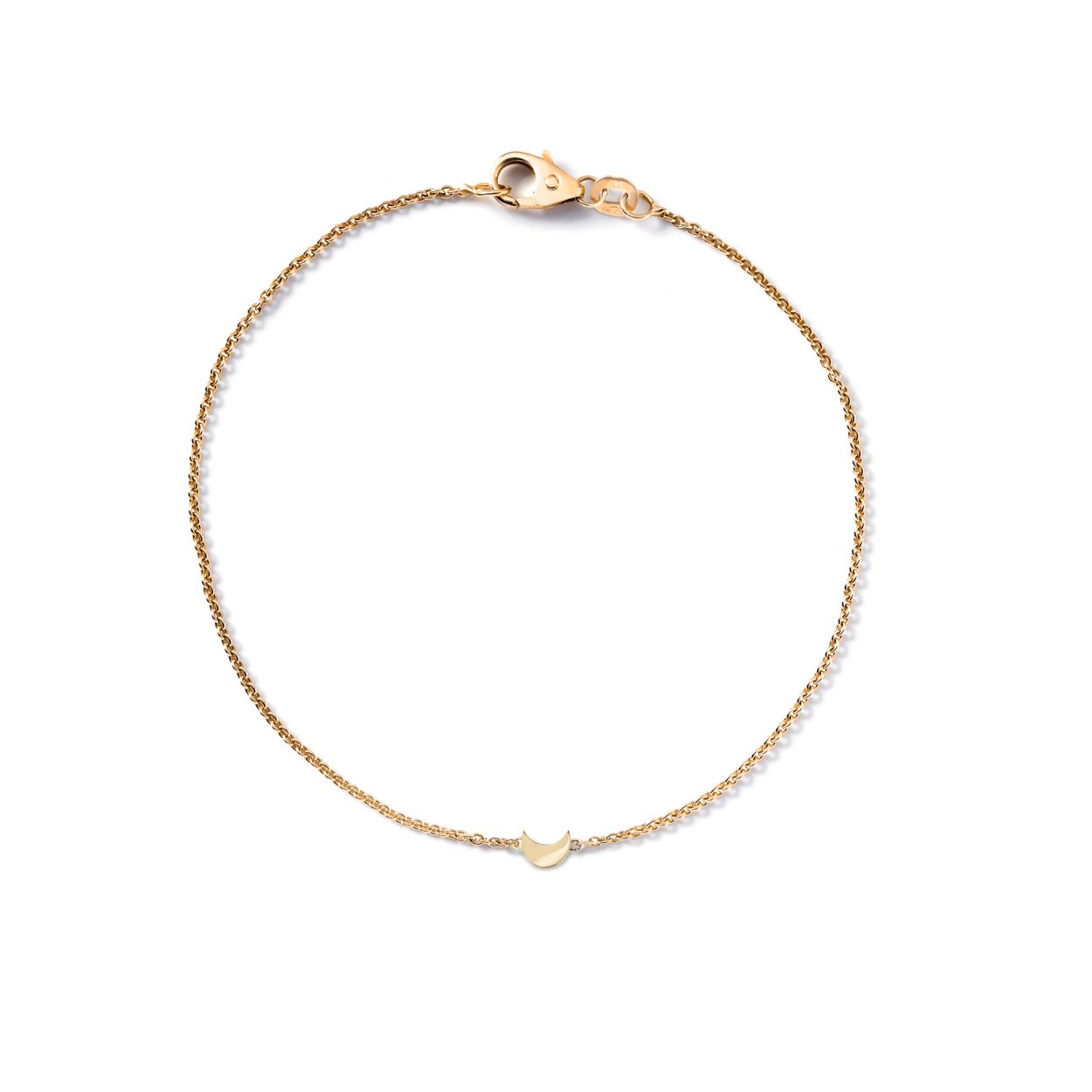 Armband Tiny Moon 14kts goud