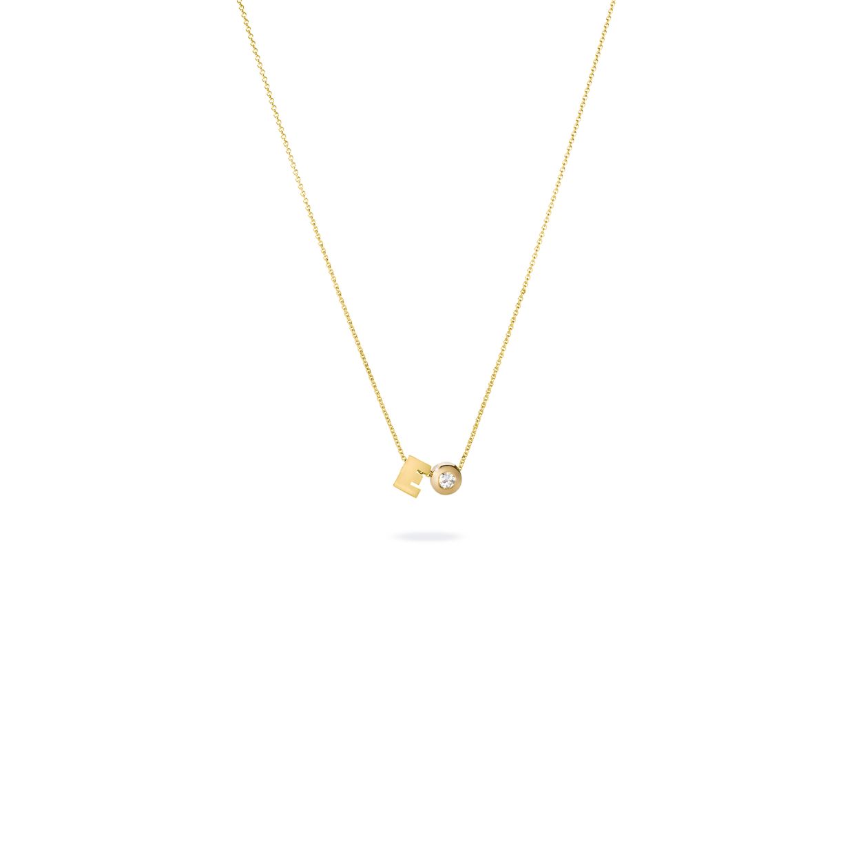 Collier met 2 letters of symbolen naar keuze