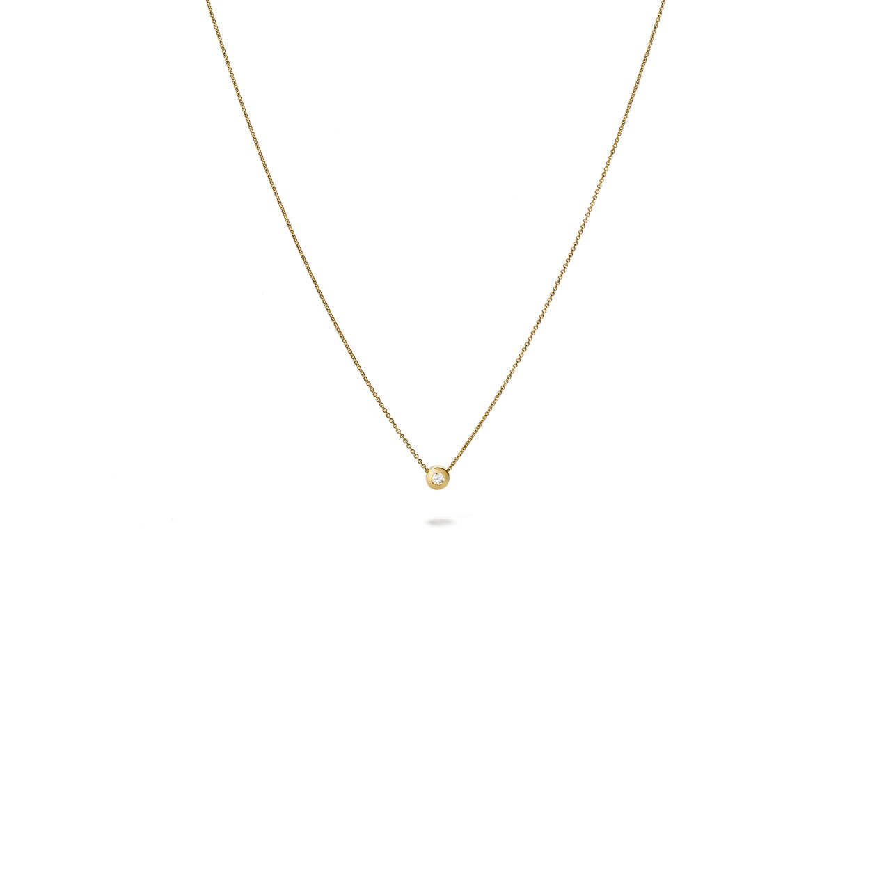 Collier Cest moi 14 kts goud briljant 0,03crt pikee/wesselton